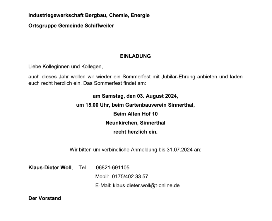 Ehrungen 2024
